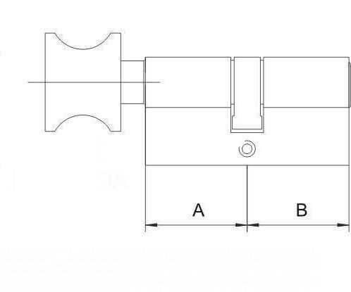 Wkładka drzwiowa z gałką Yale 35/30