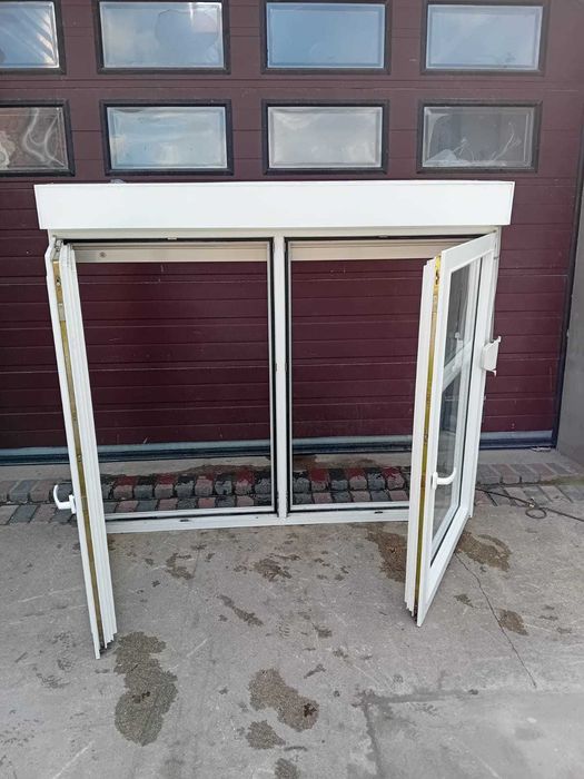 Okno dwuskrzydłowe z roletą ze szprosem 190x160 pcv DOWÓZ CAŁY KRAJ