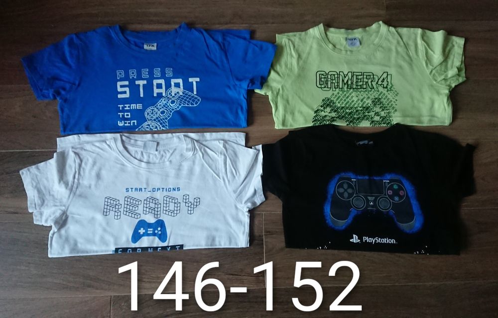 Koszulki 4szt krótki rękaw dla chłopca rozmiar 146-152