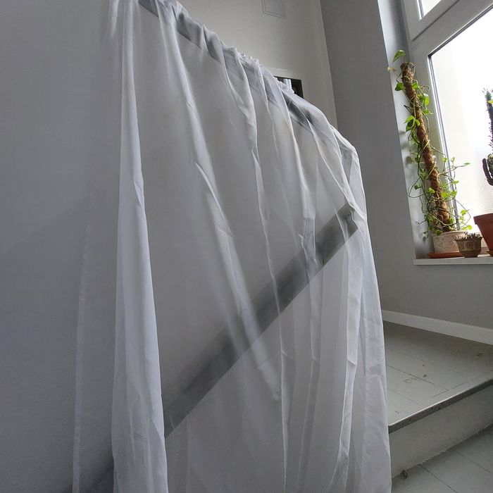 Firana woal biała 140 cm x 250 cm - 10 sztuk