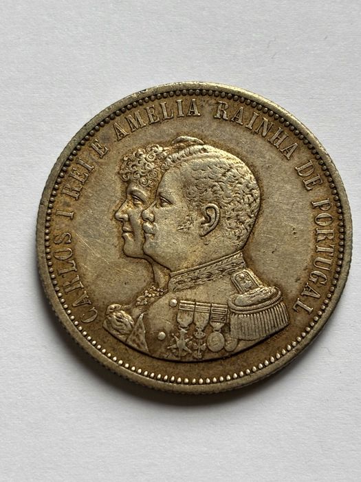 Portugal 1000 Reis 1898 Silver Coin - Vasco da Gama India Anniversary KM#539
