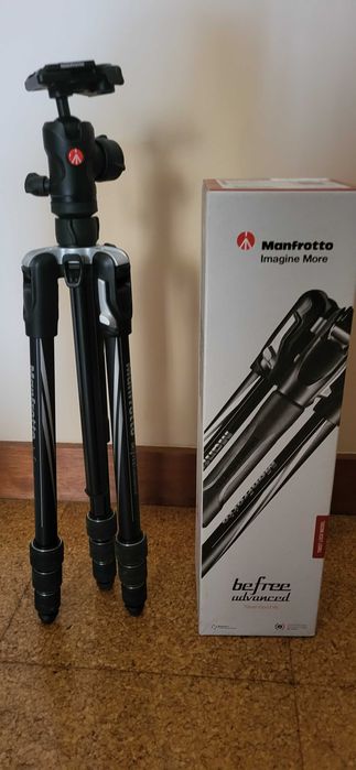 Kit Manfrotto — Mochila Advanced Travel + Tripé BeFree Advanced
