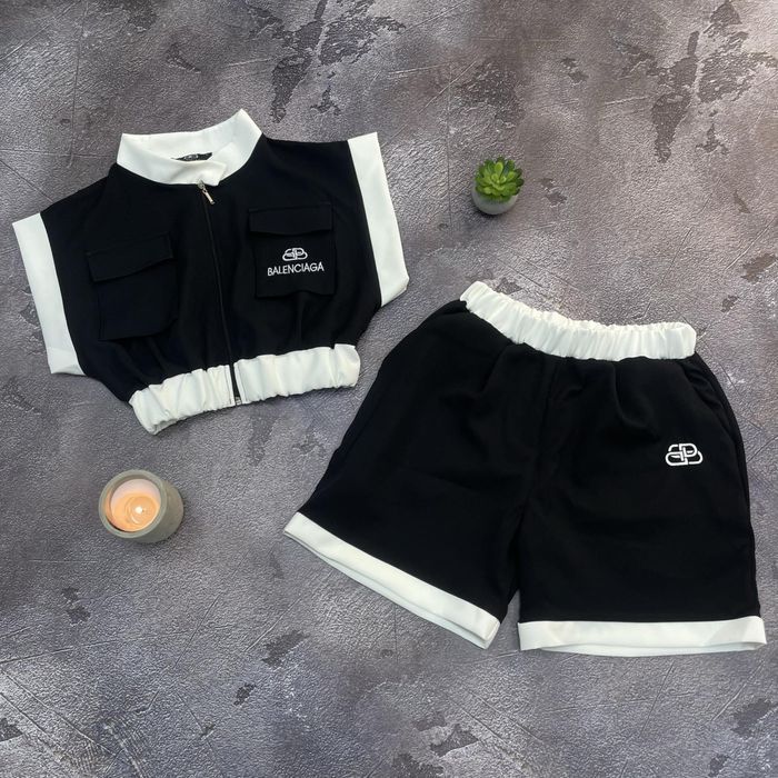 ВЕЛИКИЙ РОЗПРОДАЖ -50% Женский костюм Balenciaga топ шорты брючный Хит