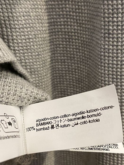 Sweater Cinzenta Zara 100% Algodão