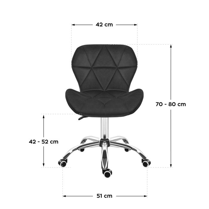 Fotel biurowy elegancki Czarny