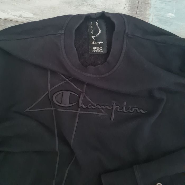 Rick Owens x Champion logo-imbroidered pullover sweatshirt: 7 580