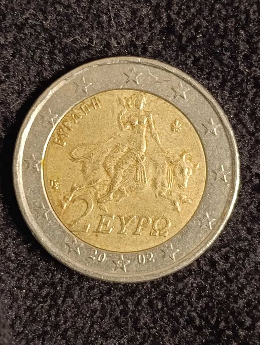 2 Euros Grécia com letra S