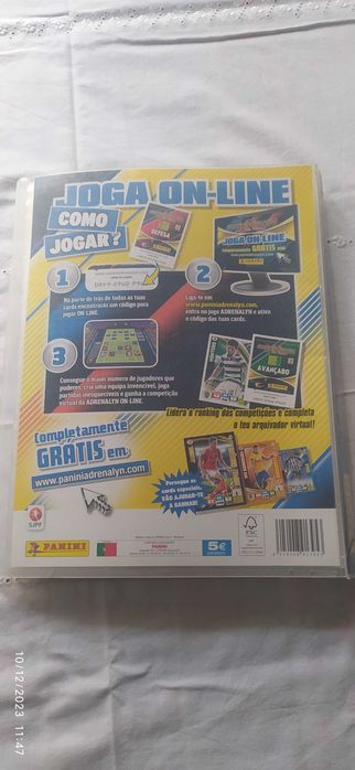 Caderneta Panini INCOMPLETA cartas Adrenalyn XL Liga Nos 2015-16