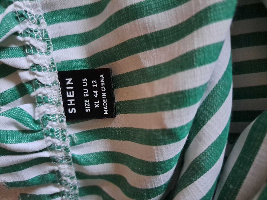 Vestido midi XL verse e branco