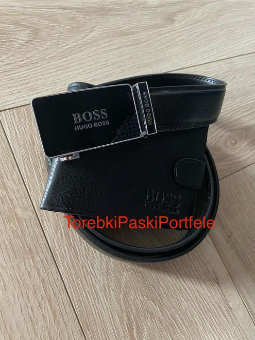 Nowy zestaw Hugo Boss , pasek + portfel.