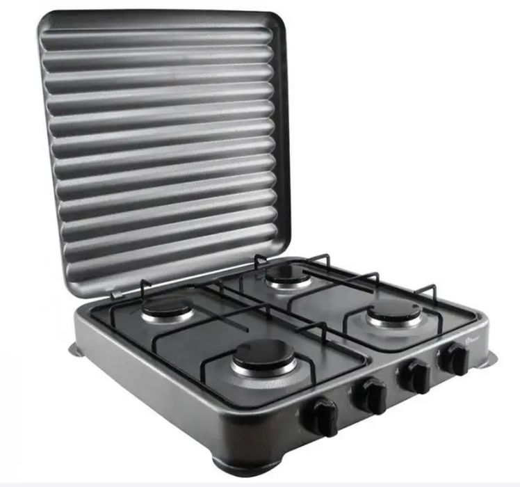 Газова плита на 1 2 3 4 конфорки таганок настільна Domotec газовая