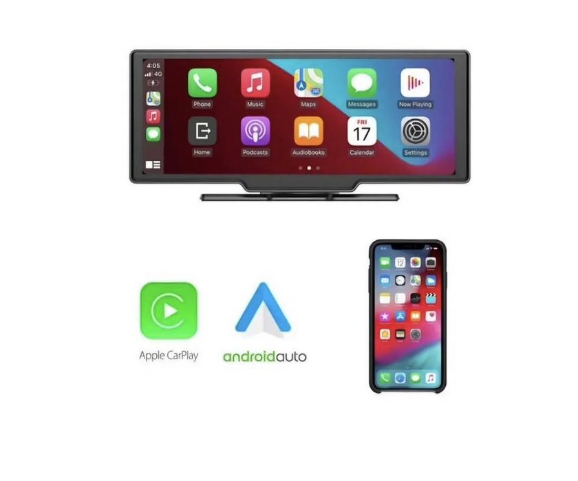 Автомагнітола CarPlay 26×10 см з Bluetooth для iPhone та Android, Andr