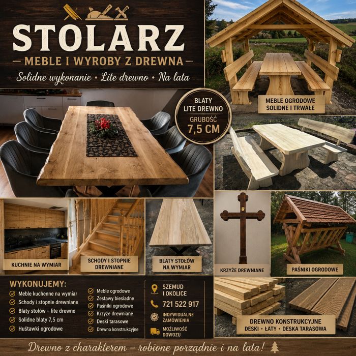 Usługi stolarskie stolarz (pełen zakres )