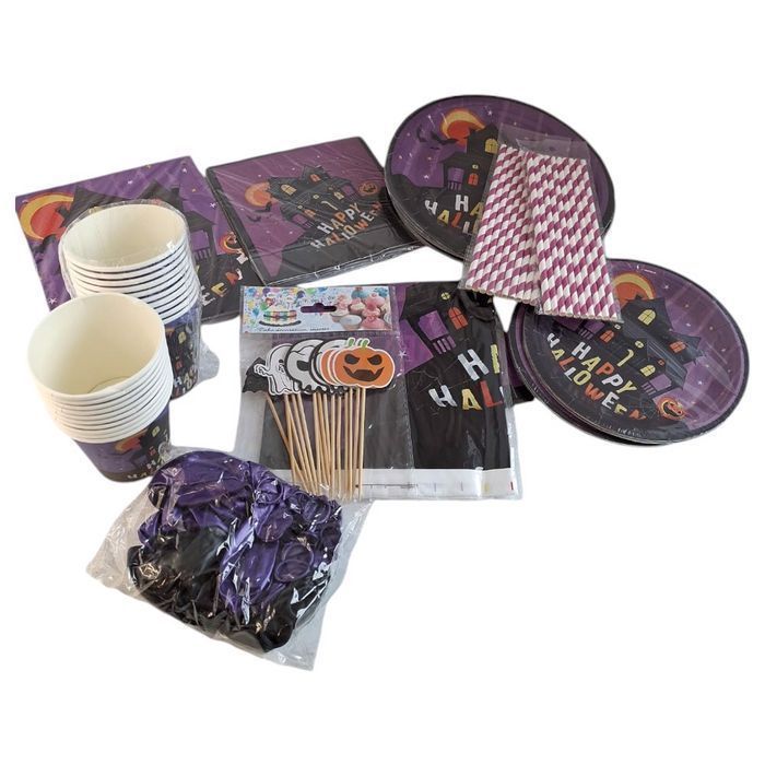 Zestaw imprezowy na Halloween 137 elementów