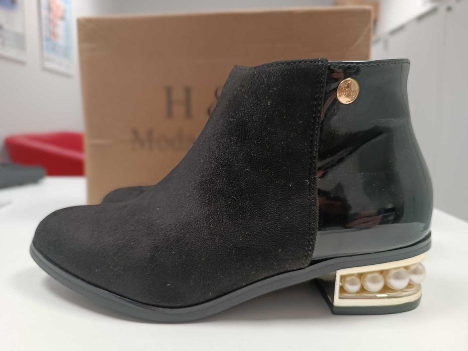H&D Moda Espanola damskie botki zamszowe eleganckie, rozm. 37