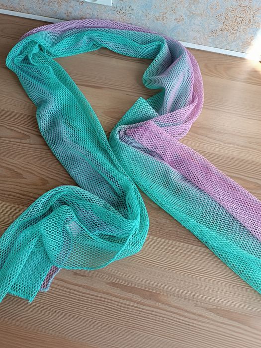 Apaszka szalik fioletowo turkus