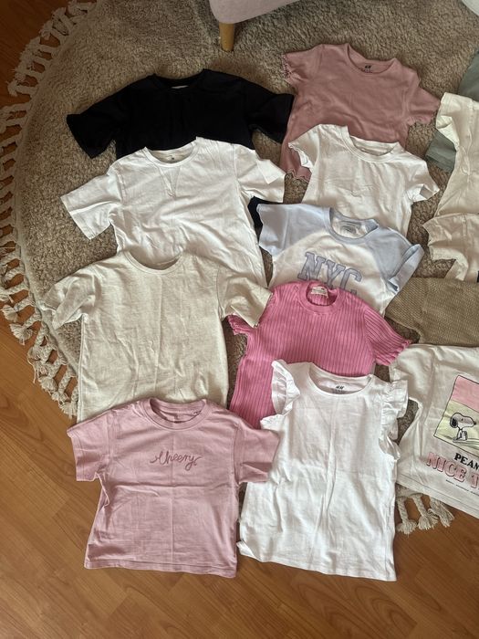 T-shirt dziewczecy 18sztuk , rozmiar 122/128