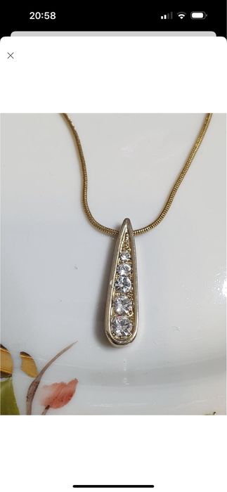 Вінтажна підвіска у вигляді краплі, цирконій від ciro, італія