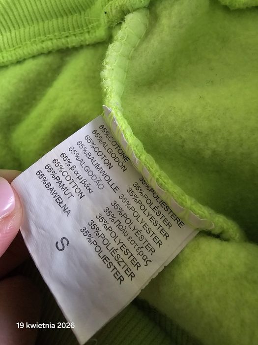 Dres komplet zestaw limonowy neonowy S