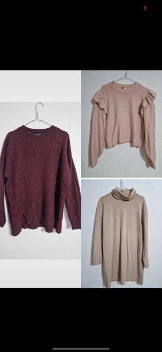 Sweter damski zestaw swetrów paka ubrań sukienka sweterkowa