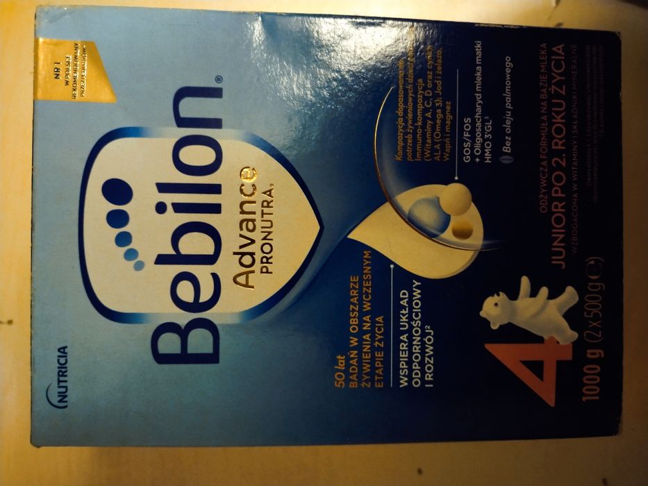 Nowe opakowaniemleka Bebilon Advance Pronutra 4  1000g