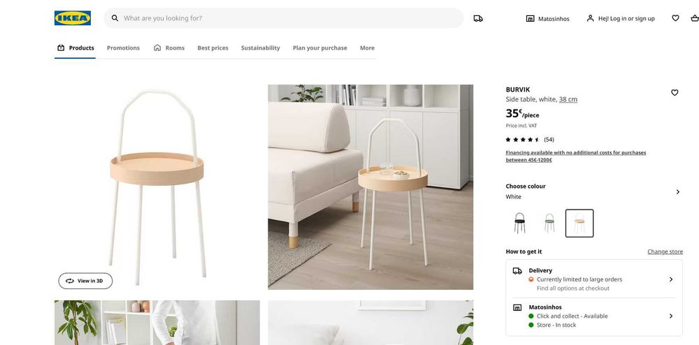 Mesa de Apoio Ikea BURVIK