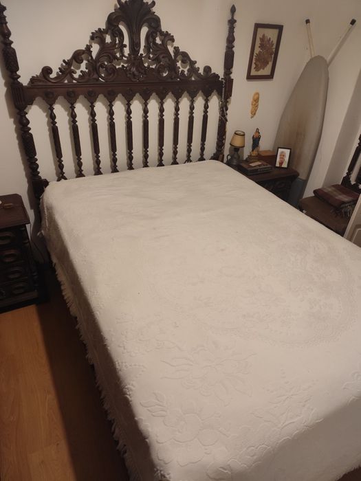 Conjunto Moveis Antigos Mogno Escuro