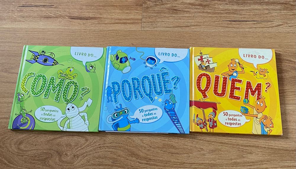 livros Como? Porquê? e Quem? 1,5€ cada livro