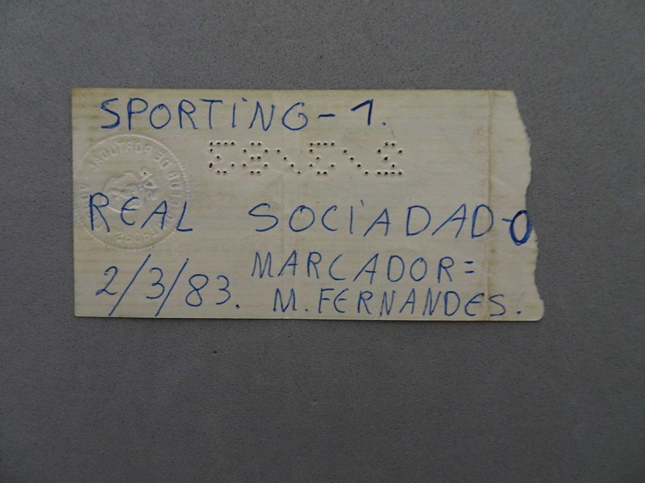 Bilhete futebol Sporting Real Sociedad Taça Clubes Campeões Europeus83