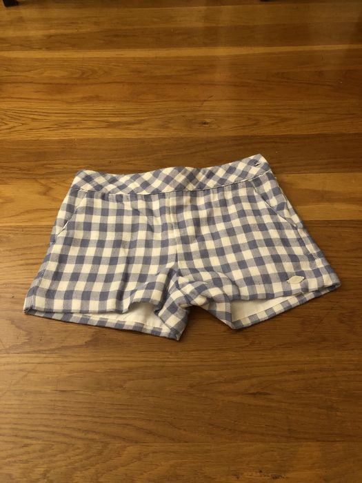 Calções aos quadrados azuis e brancos