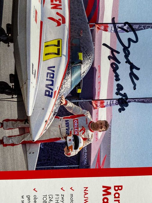 Oryginalny autograf Bartek Marszałek motorowodniak wicemistrz świata