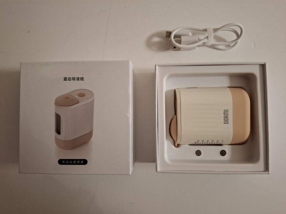Aplicador de óleo sérum massajador couro cabeludo vibratório luz LED
