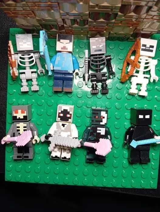 Zestaw Figurek jak Minecraft klock kompatybilne z LEGO Steve herobrine