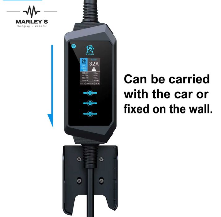 Carregador Portátil 22 kw - 32A - Trifasico c/APP Eletricos/ Hibridos