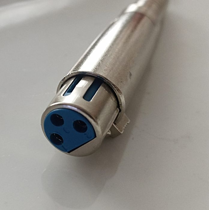 Adapter XLR męski 3p, gniazdo jack 6,3mm