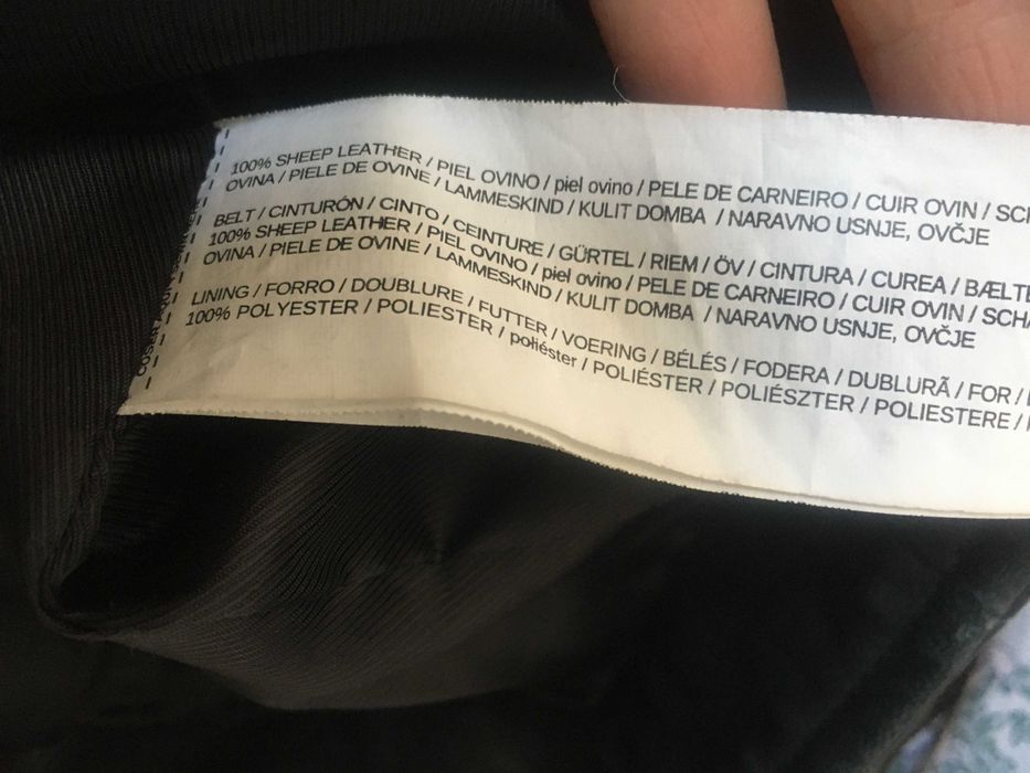 MANGO CASACO PELE M Original Motorcycle Preto Genuine Leather