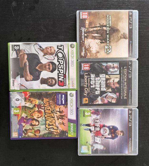 Conjunto de 5 jogos PlayStation 3/Xbox 360