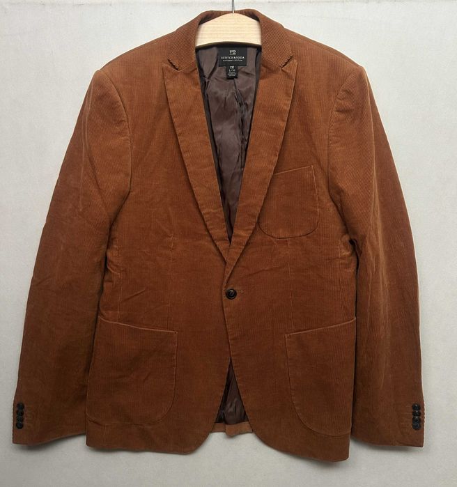 Scotch & Soda _ Sztruksowa brązowa marynarka L/50  _ Tailor-Made