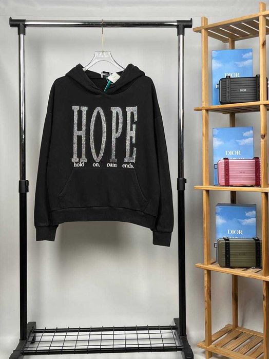 Худі Grailz "Hope" | Бавовняна Чорна Кофта Project G/R | Преміум Одяг