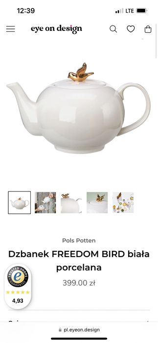 Kubki freedom birdcup Pols Potten