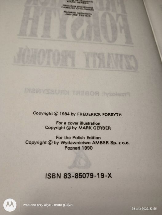 3401. Czwarty protokół. Frederick Forsyth