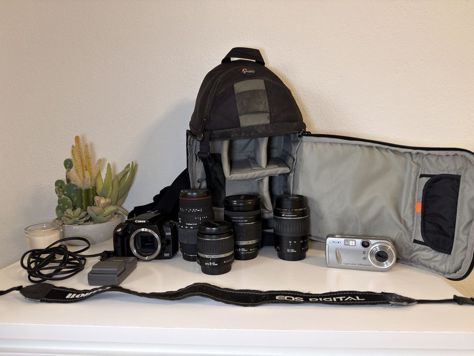 Conjunto de camera mais objetivas