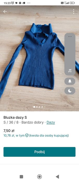 Sweter  granatowy  S