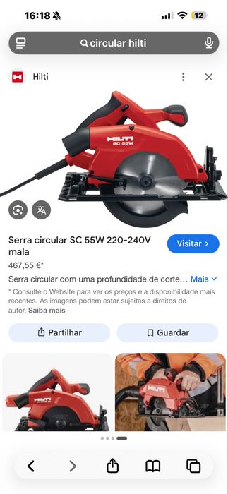 Circular hilti usada