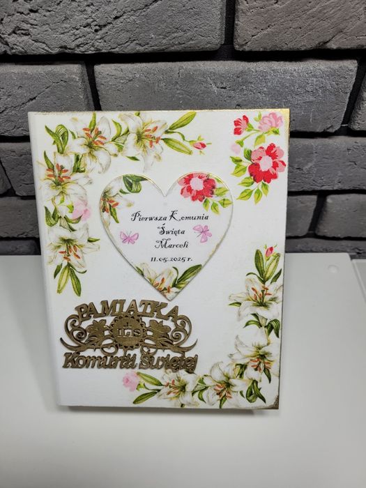 Skrzynka decoupage duża Księga perspnalizacja - nowa