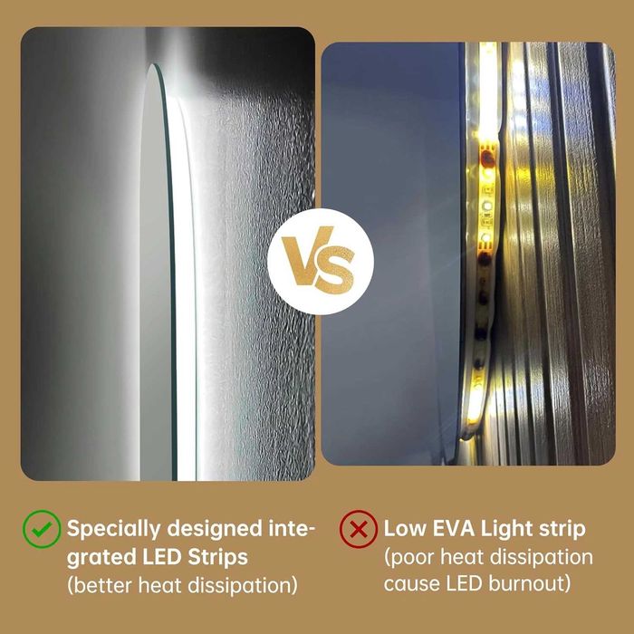 Nowe lustro LED / wiszące / 100x60cm / 3 barwy / bezramkowe / A3541!