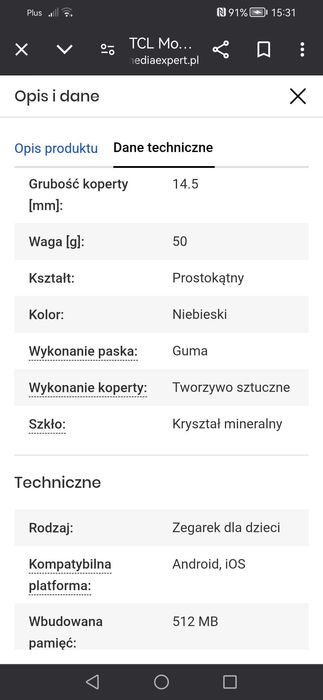 Smart watch movetime MT40