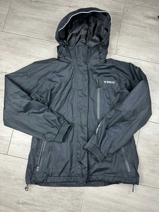 kurtka outdoorowa brugi by tex 3000 czarna z kapturem rozmiar m