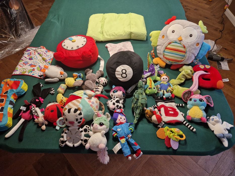 Pluszaki, zabawki, nici, przytulanki, gryzaki, maskotki GRATIS kosz