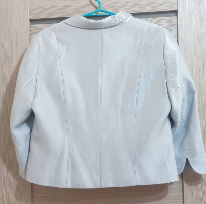 Piękna sukienka Duet A&M roz.52 plus srebrne bolerko Marienn stan bdb